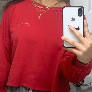 Red Cropped Sweater